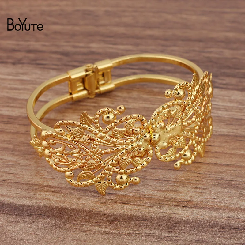 BoYuTe (2 шт./лот) 52*65 мм металлическая латунная основа для браслета сделай сам