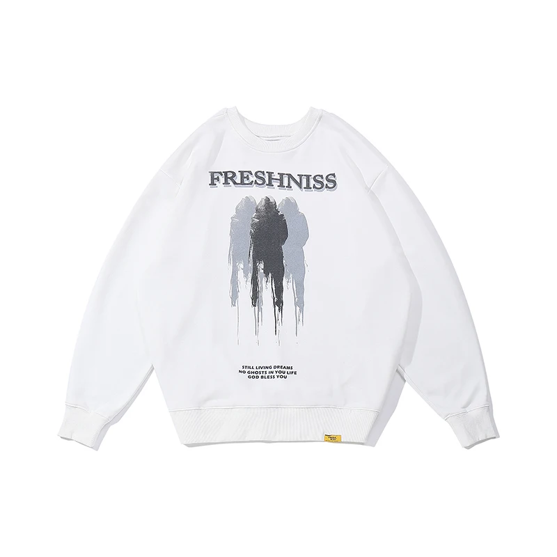 Мужские толстовки в винтажном стиле с забавным принтом хип-хоп уличная одежда