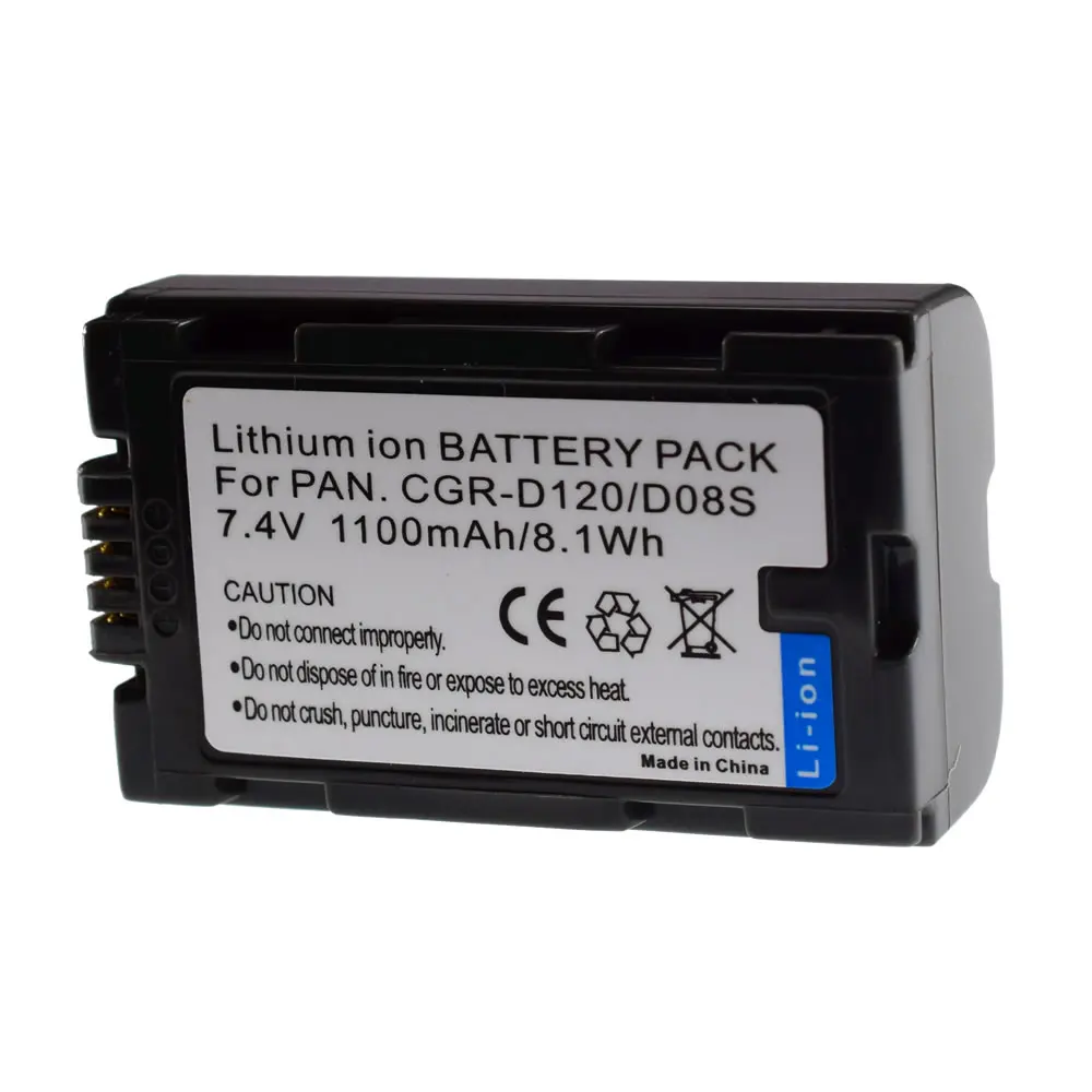 Аккумулятор для фотоаппарата Panasonic NV-DS29B DV CGR-D08R D08A D120E 1B D08S D110 D120 D120A D16A/1B D16S |
