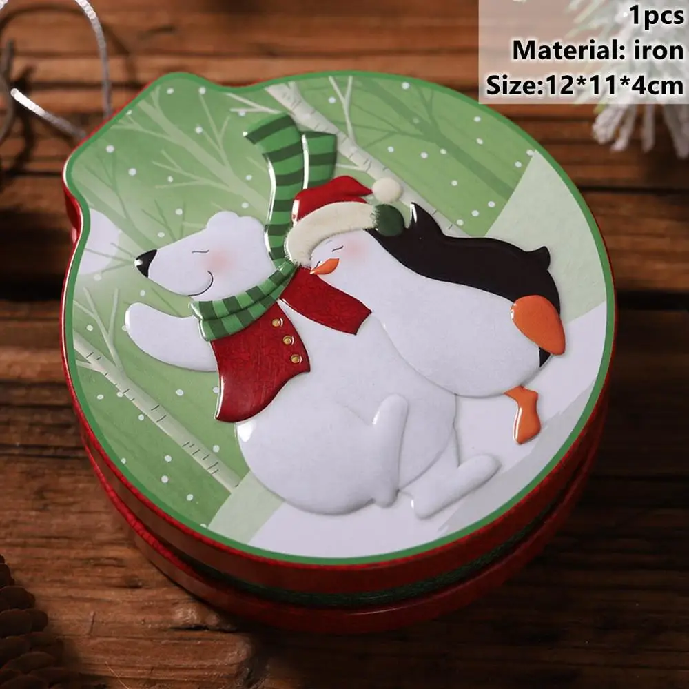 Xmas Boxes 6 Taoup 1 шт. мультяшная Рождественская Подарочная коробка Упаковка металлические рождественские украшения Декор для дома Noel Navidad Санта Клаус рождественские Вечерние - Цвет: Xmas Boxes 6