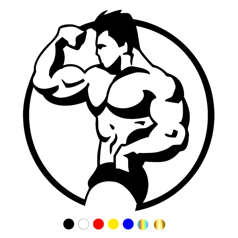 

CS-1363# 10cm/15cm/20cm Bodybuilder funny car sticker vinyl decal for auto car stickers styling