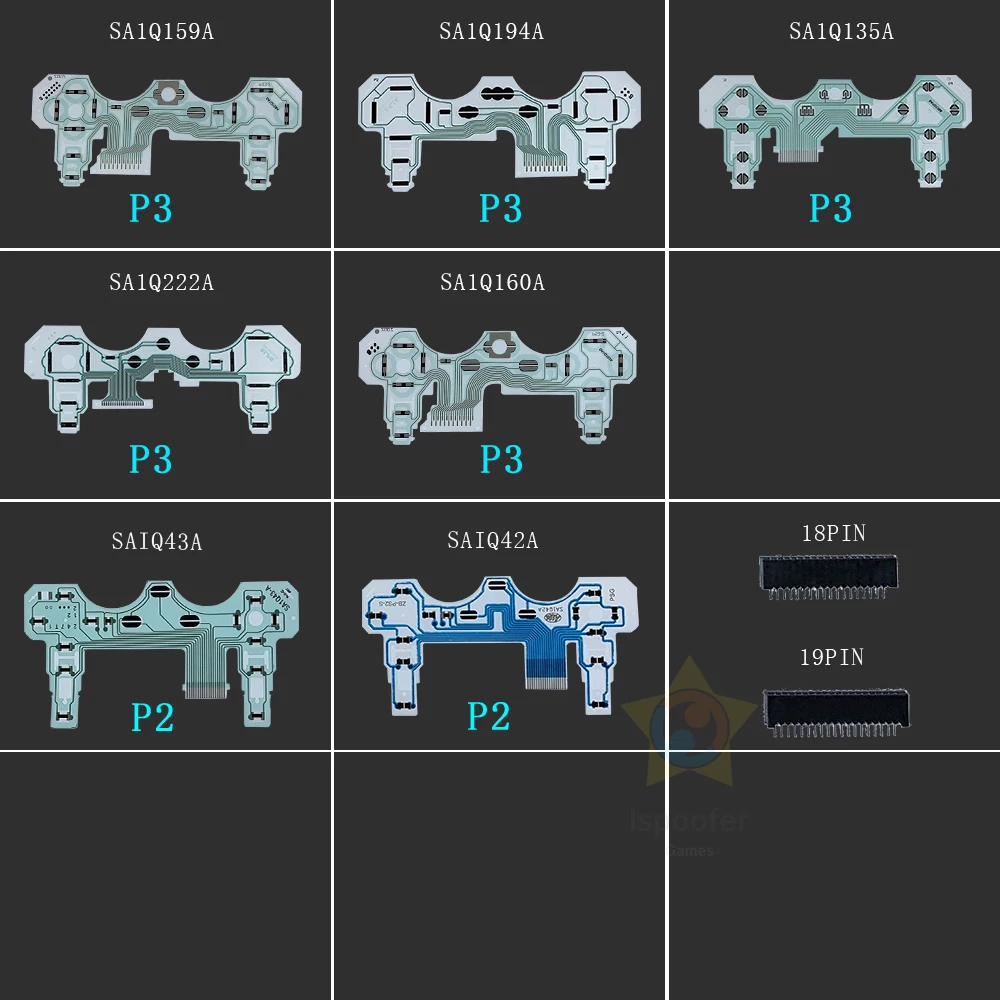 20 шт./лот для Sony PS2 SA1Q42A SA1Q43A ленточная печатная плата пленка джойстик гибкий