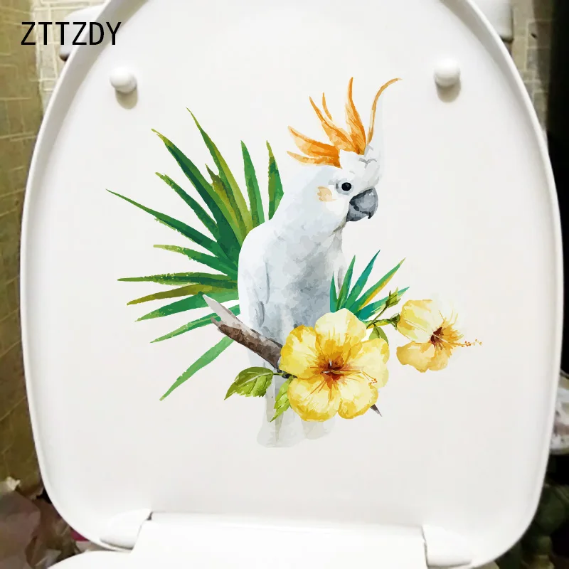 ZTTZDY 24 5 см × 2 Белый попугай мультфильм стены Стикеры домашний декор для детей