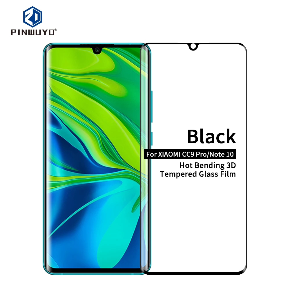 Закаленное стекло для Xiaomi Mi Note 10 PINWUYO 3D изогнутая пленка 9H полная защита экрана