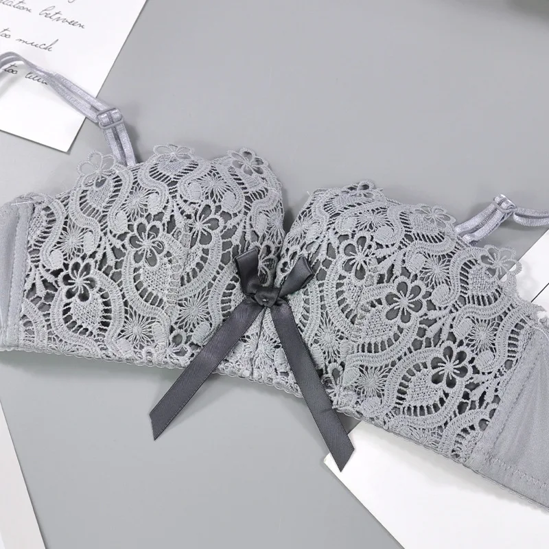 

CHRLEISURE Sexy Lace Bra Set/2Pcs Women Lingerie Brassiere Suit Without Steel Ring Underwear Bra Briefs Underpants New Wholesale