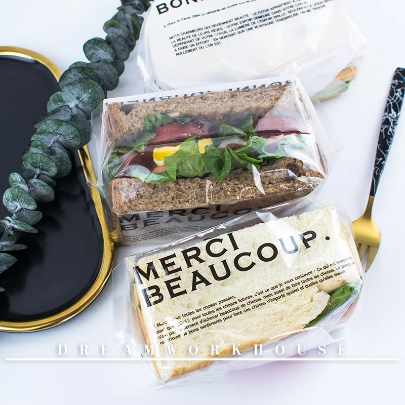 

Bread Bag English Newspaper Design Cake Toast Disposable Doggy Packing Hamburger Takeaway Packaging Breakfast Wrapping Bag 95pcs