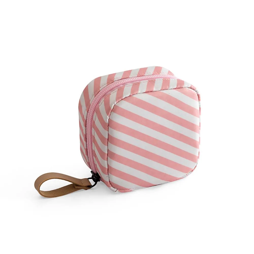 Small stripe Новая сумка для хранения макияжа, органайзер, кактус, косметический Чехол, косметичка для красоты, для макияжа, для путешествий, мини, одноцветная, в полоску, для монет, косметичка - Цвет: Small stripe
