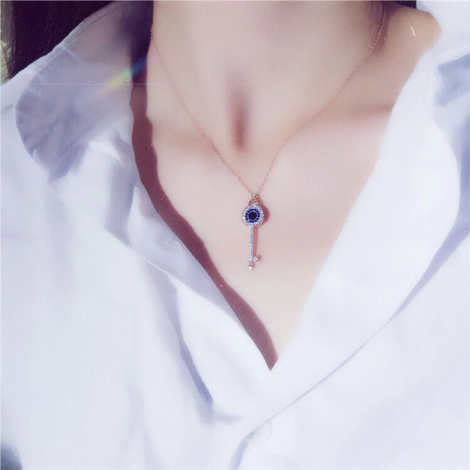 Ожерелье с подвеской глаз дьявола колье из нержавеющей стали и золота