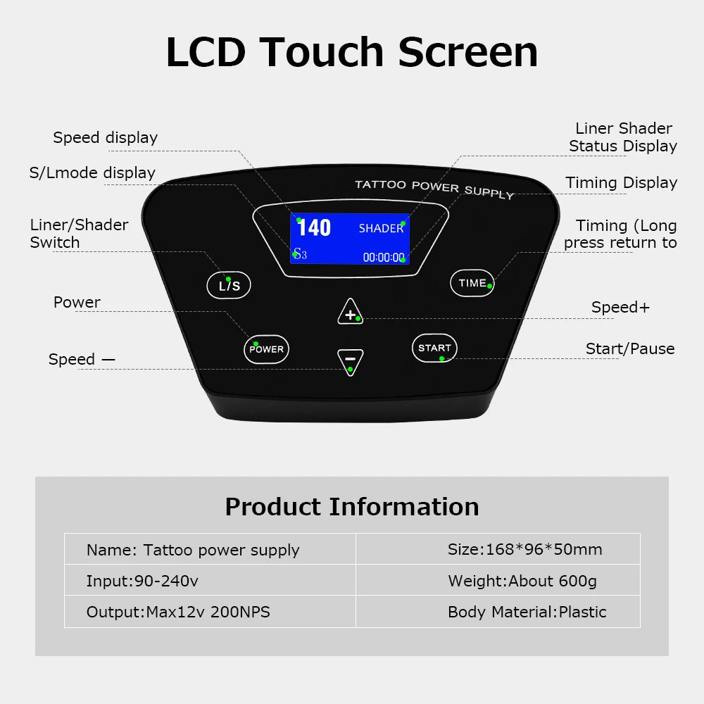 Полный комплект машины для татуировки Профессиональный тату набор с картриджи