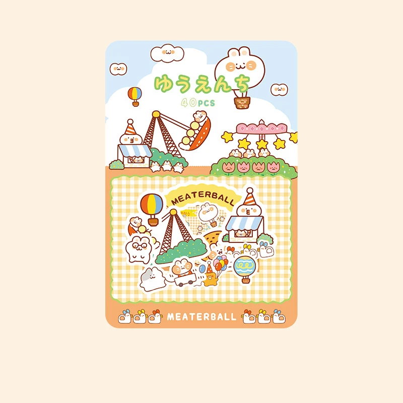 

40PC/Set Super Cute Cartoon Scrapbook Stickers DIY Diary Planner Book Decor Japanese Style Kids Room Decor Cartoon Stickers