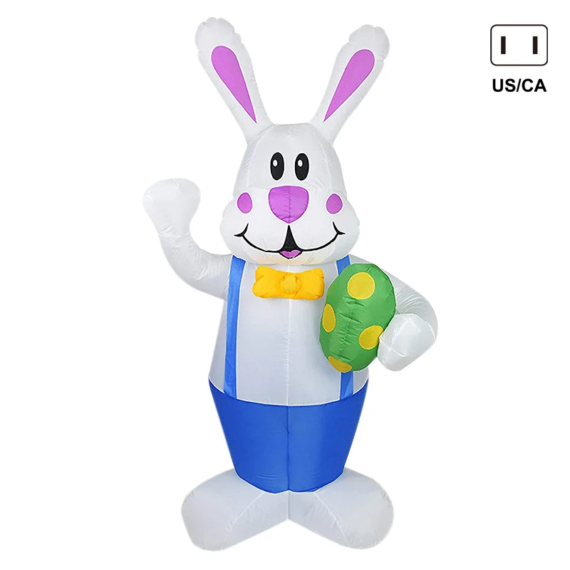 

7.8FT Tall Easter Inflatable Bunny With Egg Giants Rabbit With LED Lights For Outdoor Indoor Easter Holiday Decoration J