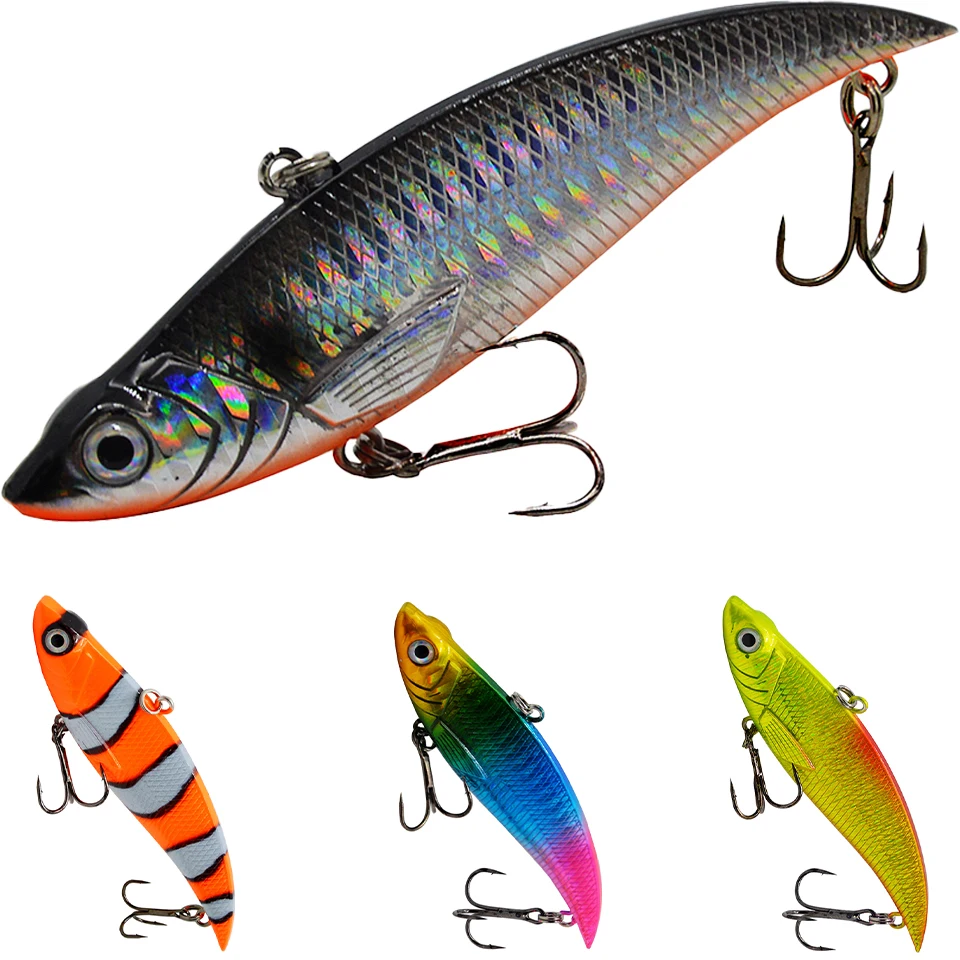 

1PCS 89mm 18g Wobbling VIB Fishing Lure Vibration Jerkbait Sinking Artificial Baits Sea River Bass Tackle Pesca Fishing Tools