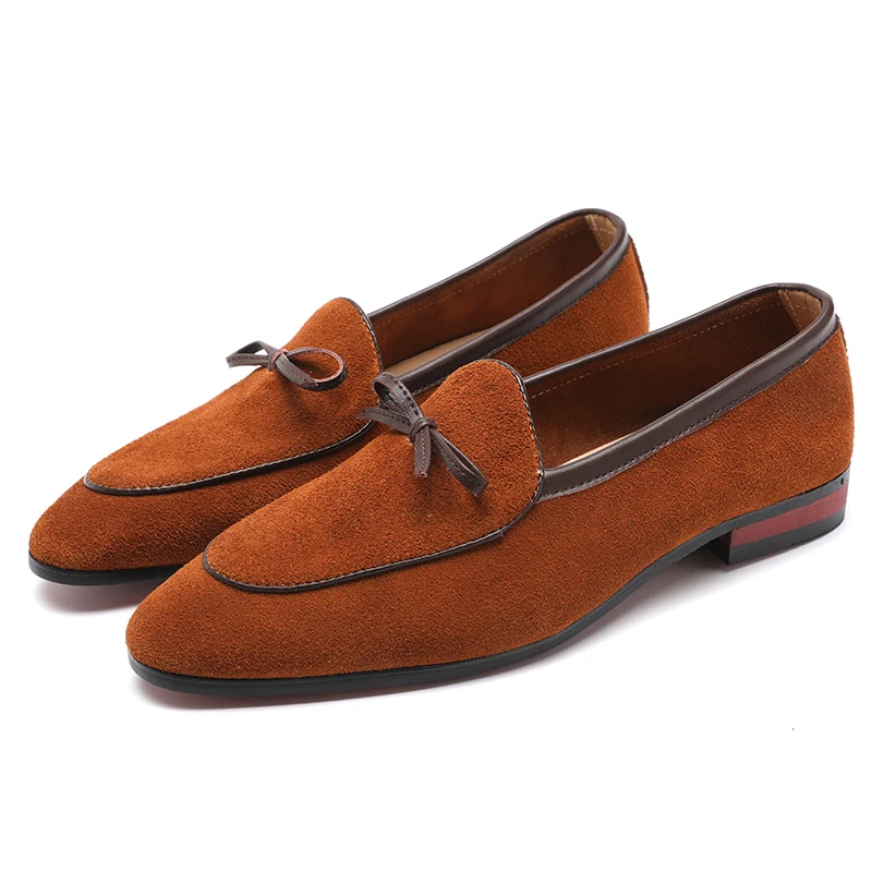 

2019 Summer Tassel Men Dress Shoes Italian Style Man Wedding Party Leather ShoesMan Banquet Formal Shoes Loafer Plus Size 38-48