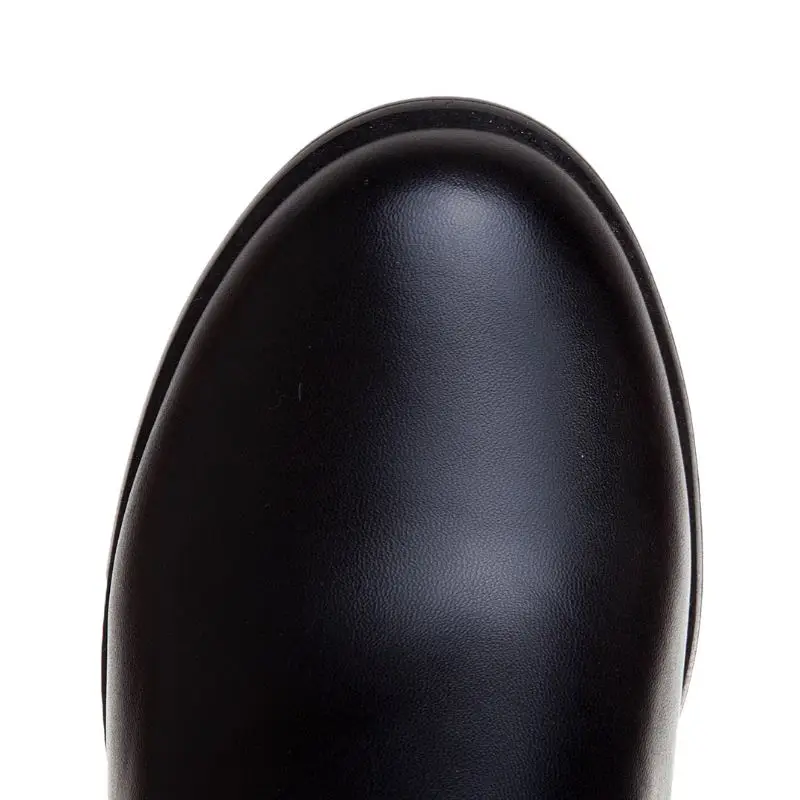 Сапоги женские черные до колена на квадратном каблуке размеры 31-44 |