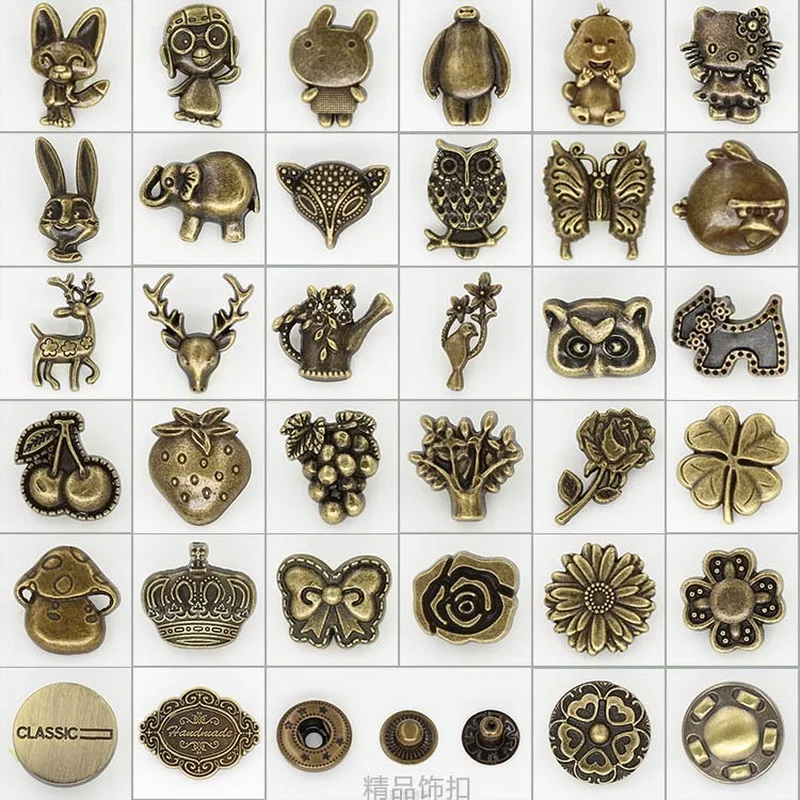 

20 компл./упак. Модные Симпатичные Металл темная Пряжка кошелька с четырьмя в кнопку "сделай сам" джинсовые куртки с гусиным пухом оснастки ук...