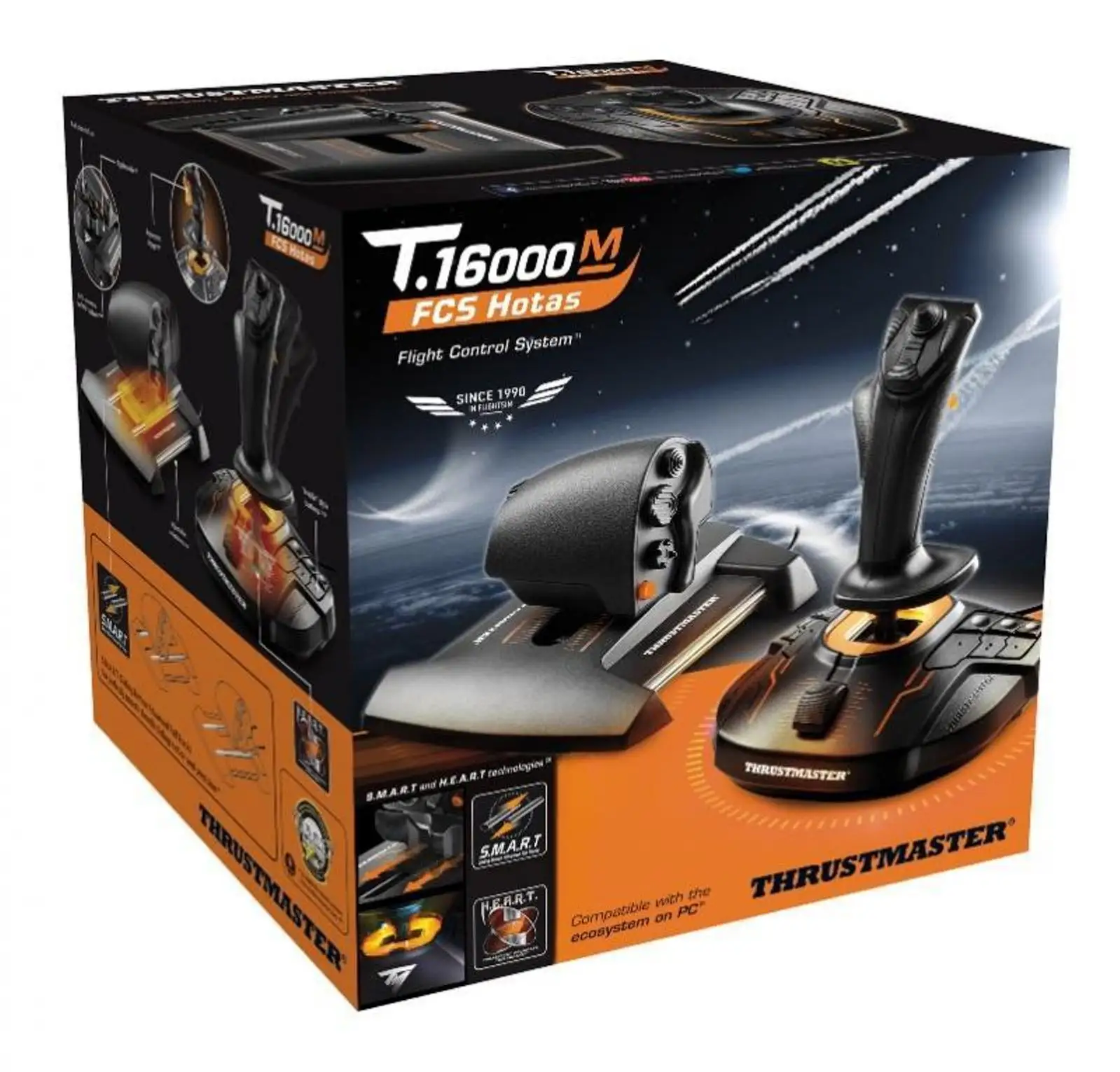 Set Thrustmaster t-16000m FCS HOTAS: joystick Rud PC + bonus code from War Thunder Joystick for pc computer Games children electronics game games