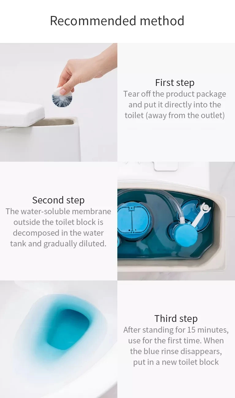 Xiaomi Mijia Clean-n-fresh двойной эффект туалетный блок Водорастворимая пленка упаковка Анионный активный фактор глубокий прозрачный туалетный мешок