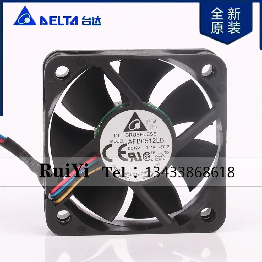 

For Delta AFB0512LB 5015 5cm50x50x15mm 50mm Fan 12V 0.11A Double Ball Bearing 4 Wire 4pin Mute Cooling Fan Graphics Card Fan