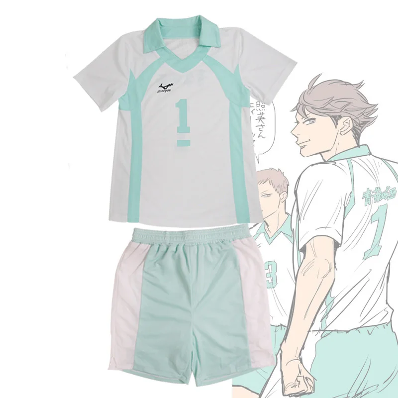 Haikyuu аниме Oikawa Tooru Косплей костюмы униформа Джерси для старшей школы волейбольный