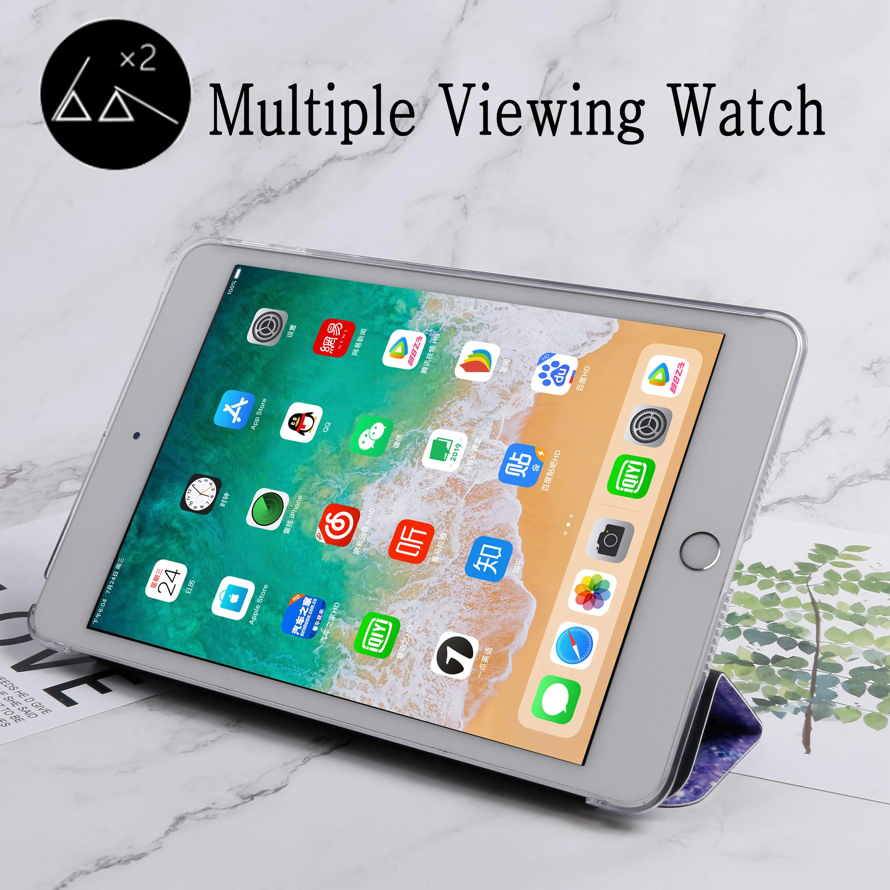 Чехол для планшета iPad 2 3 4 умный чехол книжка из искусственной кожи подставка Mini 1 5