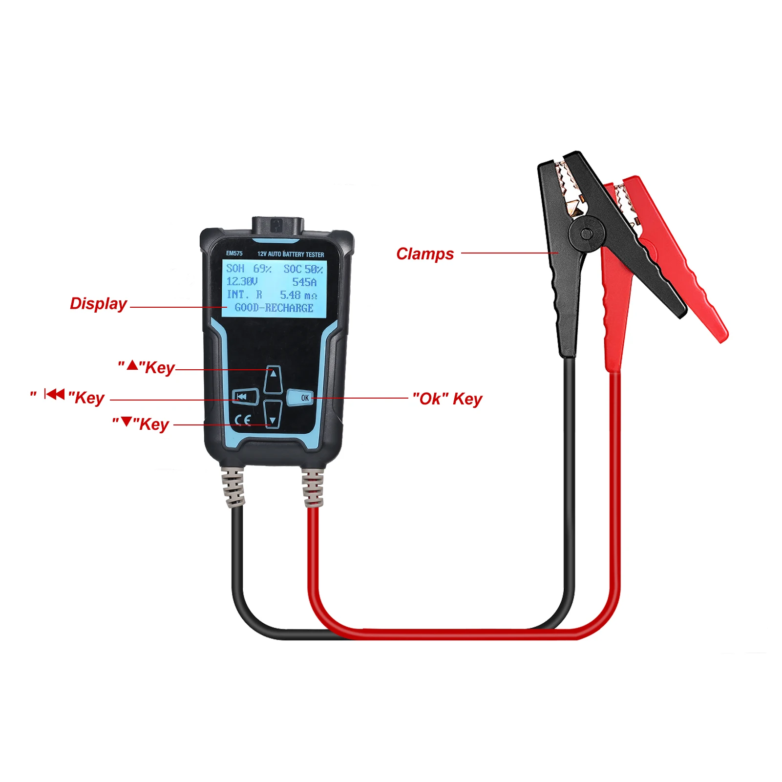 12V-24V Automotive Load Battery Tester Digital Analyzer Car 100-2200 CCA Bad Cell Test Tool | Автомобили и мотоциклы