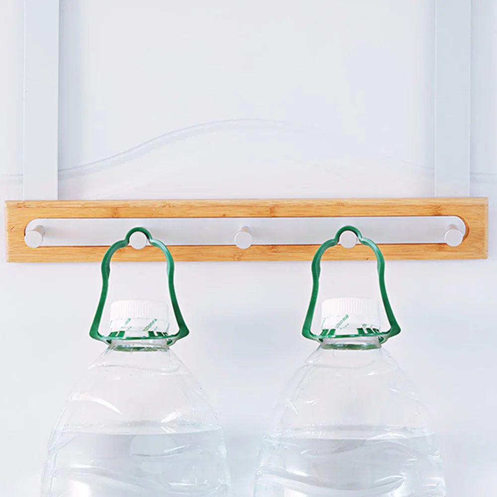 

Door Back Rack Bamboo Aluminum 5 Hooks Multifunction Traceless Hanging Hook DC120
