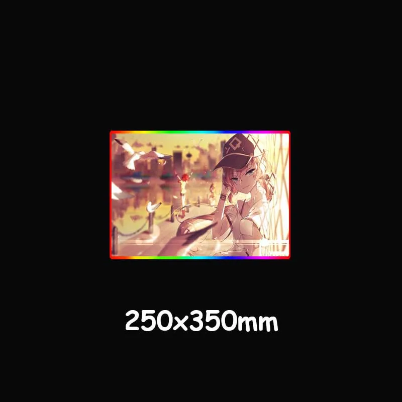 

XGZ Anime Naughty Girl Seagull Pattern Custom Large RGB Mouse Pad Black Lock Edge Computer Desk Mat Rubber Stripe Non-slip Xxl