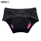 Женские велосипедные шорты WOSAWE, нижнее белье с 3D гелевыми вставками, дышащие, для горных велосипедов