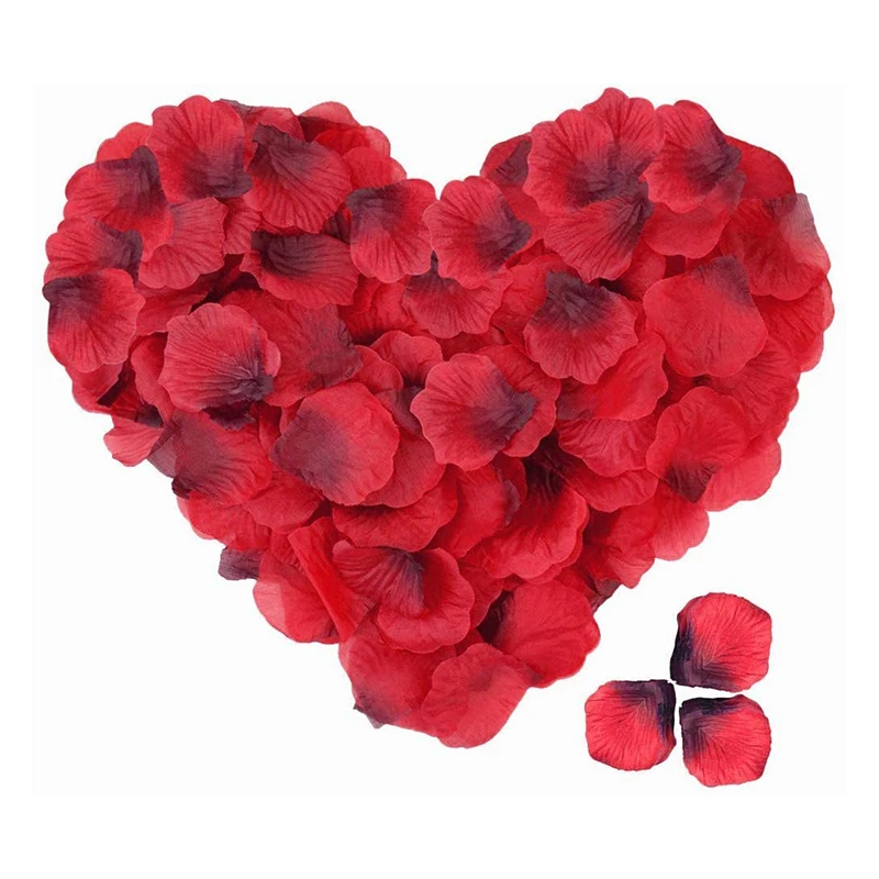 

100pcs Fake Rose Petals Girl Toss Silk Petal Artificial Flower For Wedding Party Home Decoration Accessories