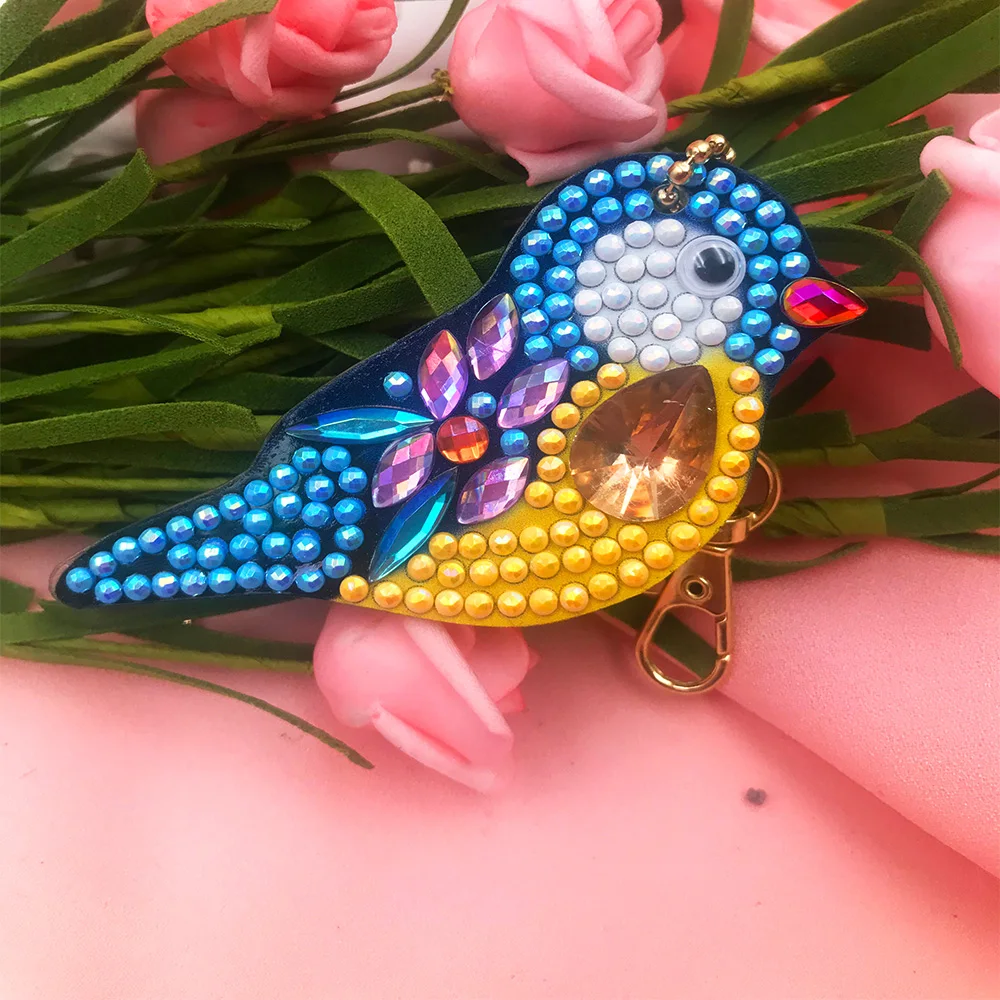 4 шт. DIY Алмазная картина брелок для ключей вышивка стразами 5D набор для рукоделия мозаика крестиком брелок для ключей сумка Подвеска Декор аксессуар