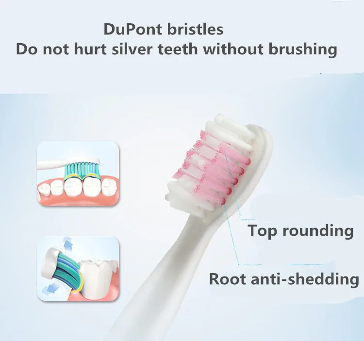 Водонепроницаемая электрическая зубная щетка USB перезаряжаемая звуковая