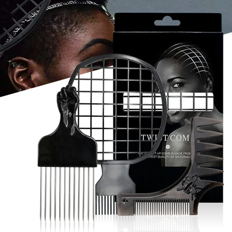 2021 Африканский парикмахерский спиральный волнистый вьющийся гребень для волос