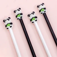 24pcspack creative pens chinese panda cute kawaii gel pen black blue ink funny stationery writing rollerball school stuff thing