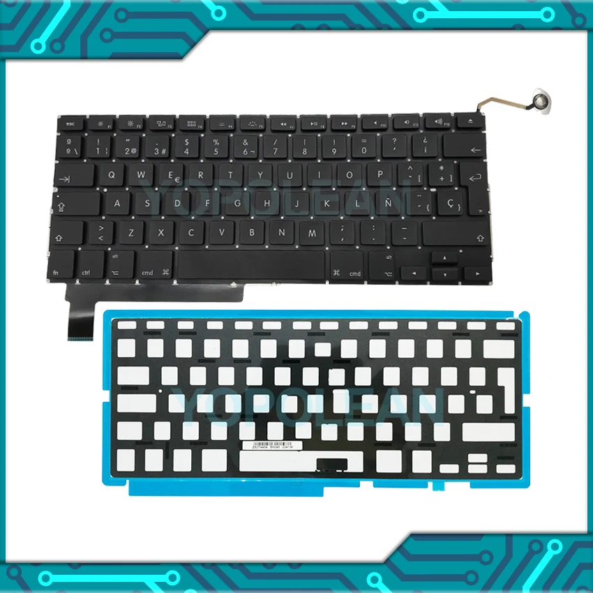 Испанская клавиатура 3 шт./лот с подсветкой для Macbook Pro 15 дюймов A1286 SP совершенно