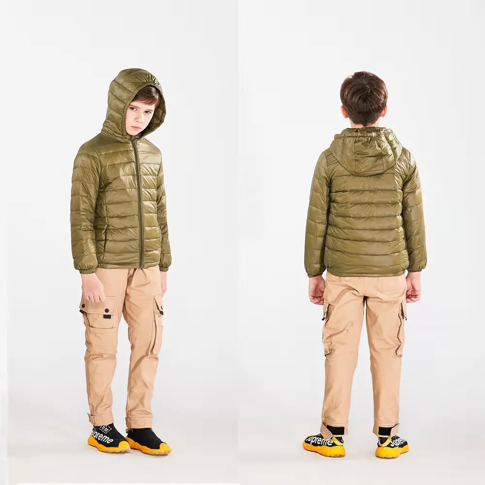 Легкое пуховое пальто для детей ростом 80 165 см зимняя куртка мальчиков Детский