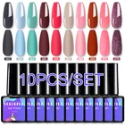 106 шт.компл., набор гель-лаков для ногтей праймер для ногтей, 80 цветов, полуперманентный УФ-Гель-лак для ногтей, снимается отмачиванием, базовое и верхнее покрытие