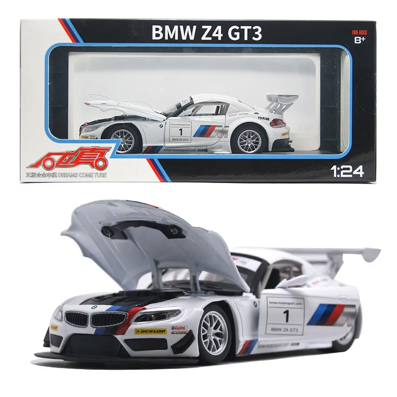 Литая в масштабе 1:24 модель автомобиля TheBMW Z4 GT3 из металлического сплава роскошная