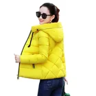 Женская зимняя куртка свободные парки теплая плотная куртка с капюшоном, повседневная женская обувь, куртка на подкладке из хлопка короткое легкое пальто mujer P21