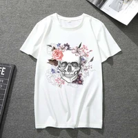 unisex t shirt printing white o neck youth short sleeved breathable t shirt harajuku all match casual japanese girl top