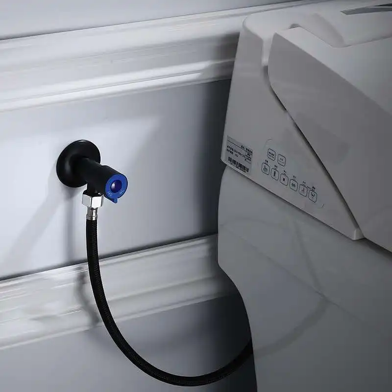 Набор ванной комнаты № 6 Матовый угловой клапан из нержавеющей стали 304 Наполнительные клапаны универсальной резьбой G1 / 2 Треугольник для унитаза и раковины.