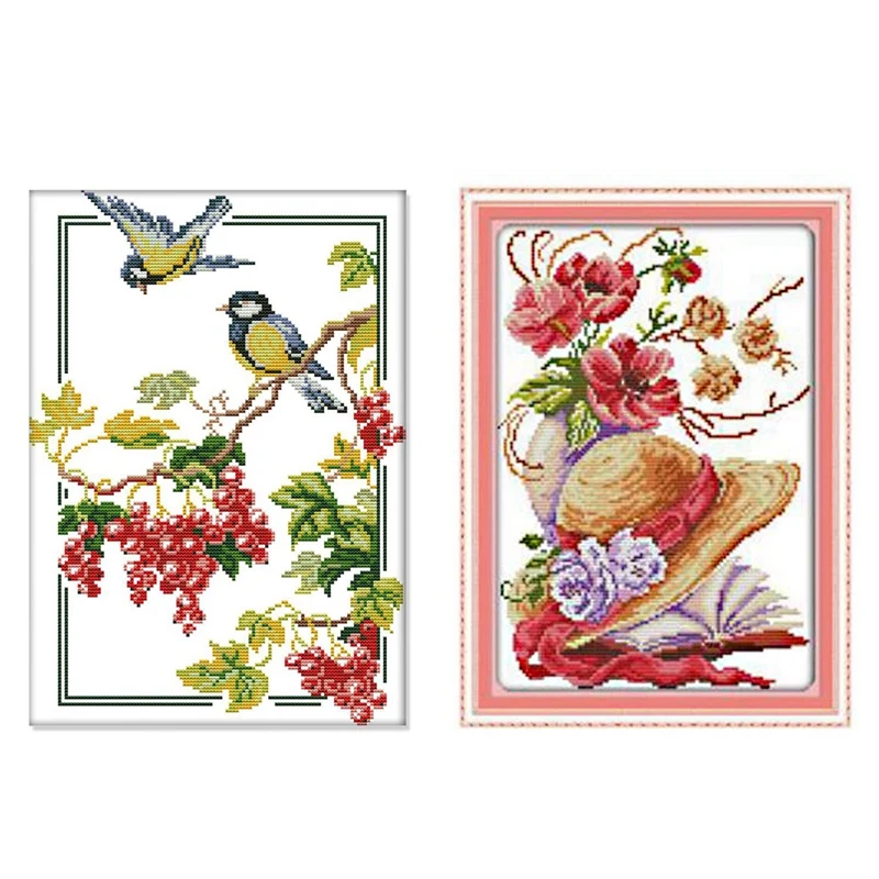 Набор из 2 предметов ручная вязка вышивка крестиком 11CT украшение для дома 1