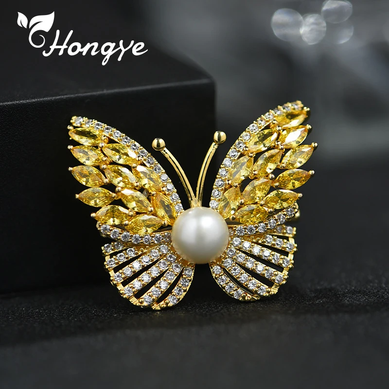 2020 Модные полые булавки брошка Бабочка натуральный пресноводный жемчуг