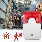 Мини стробоскоп сирена прочный Lndicator свет 12 В звуковая сигнализация стробоскоп мигающий красный светильник звуковая сирена домашняя система охранной сигнализации