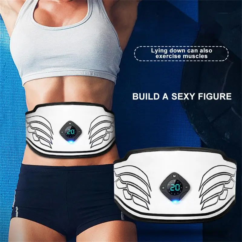

EMS USB Rechargeable Fitness Slimming Belt Intelligent Electrical Belly Muscle Stimulator Abdominal Vibration Waist Massager