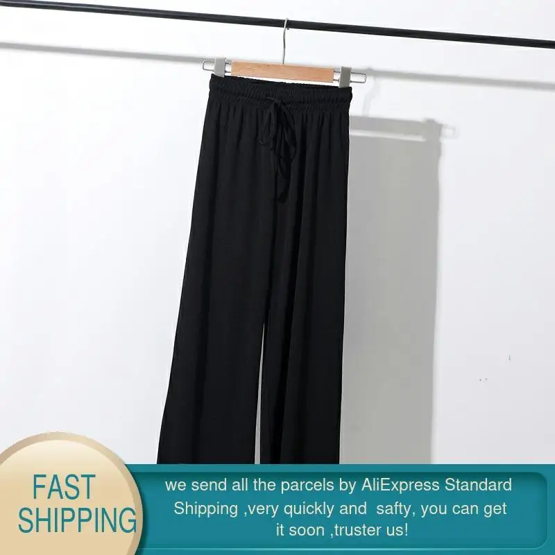 Женские Шелковые Широкие брюки карго GareMay летние свободные с высокой талией в