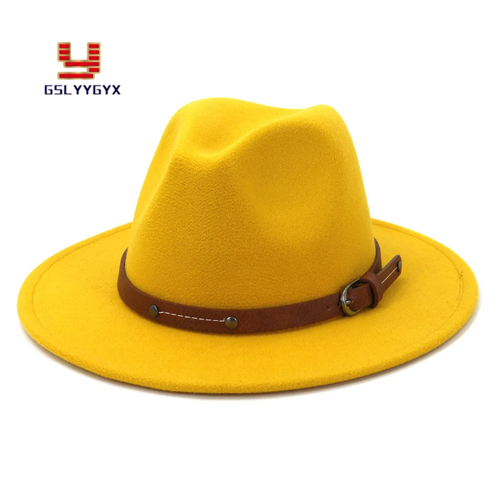 Лидер продаж Лучшая цена джазовая Панама Полиэстер Хлопок однотонная Федора