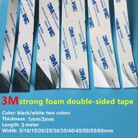 3m double sided tape strong adhesion eva black sponge foam pad rubber tape 1mm 2mm thickness
