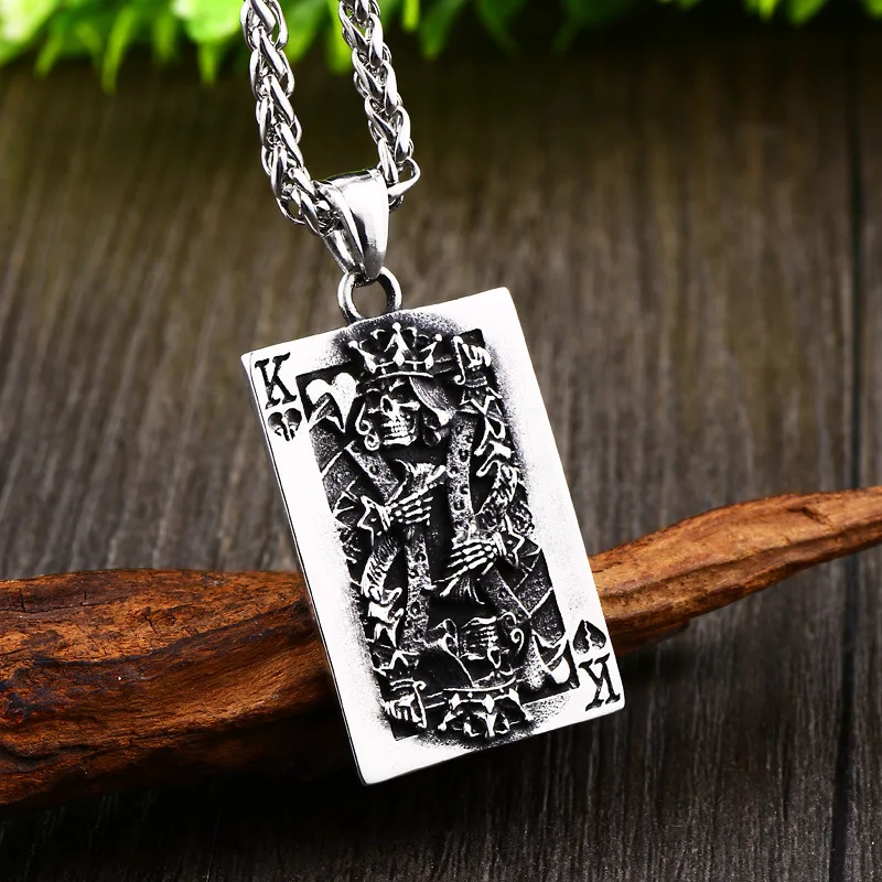 

Fish Necklaces Pendant 316L Stainless steel Animal Green Eye CZ Fish Bone Skull Bone Retro Personality Angler's Pendant For Men
