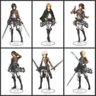 Аниме атака на титанов, акриловая фигурка, стоячая модель, игрушка, Леви Акерман, модное настольное украшение, аниме, влюбленные, воротник, реквизит, подарок