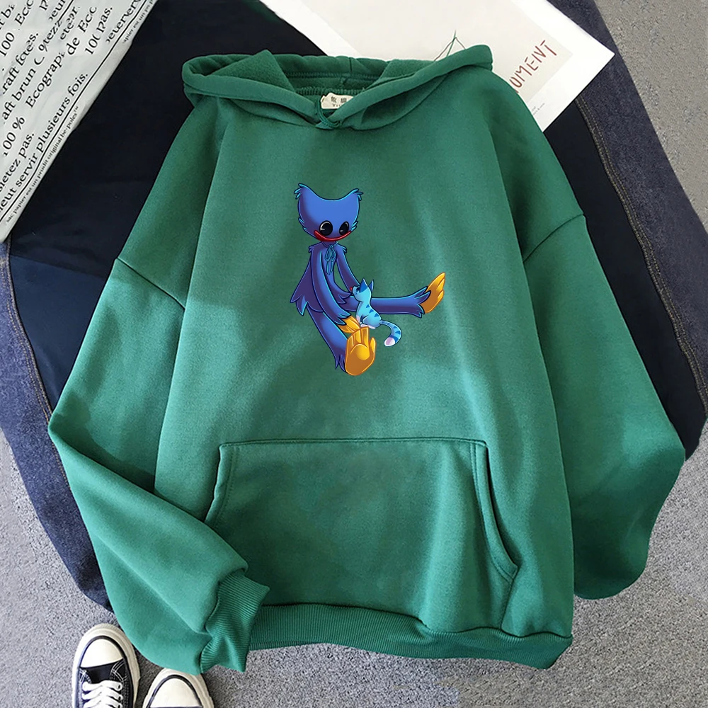 

Poppy Playtime Hoodie Men Kawaii Huggy Wuggy Hoodies Autumn Winter Cartoon Pullover Sweatshirt Streetwear Fear Scary Hoody Tops